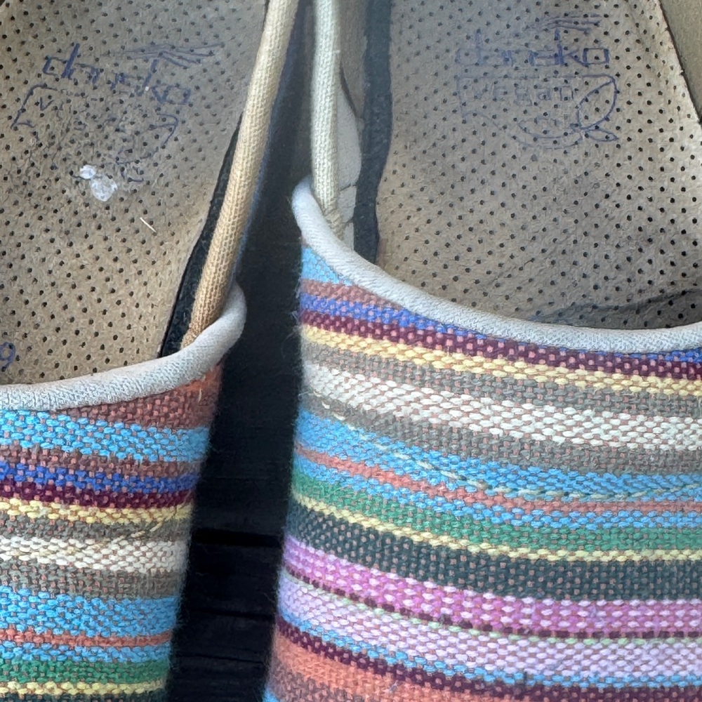 Dansko Striped Slip-On Clogs - image 5